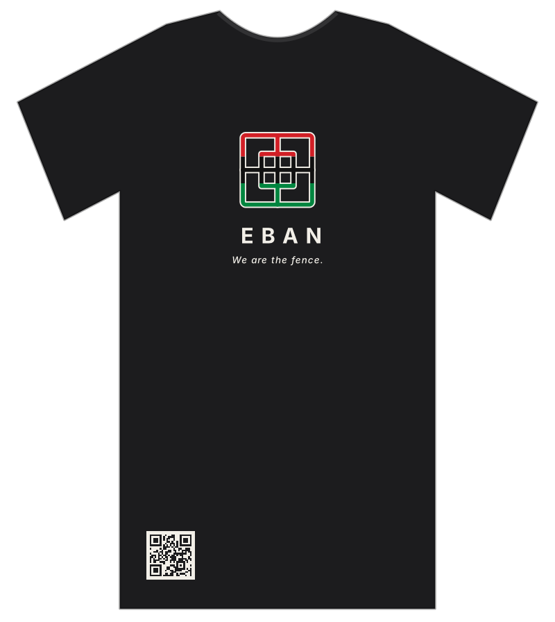 African-American edition Eban tee in red, black and green, black shirt